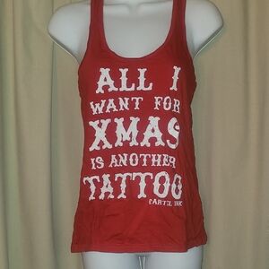 Cartel Ink Red Graphic Tattoo Tank Top